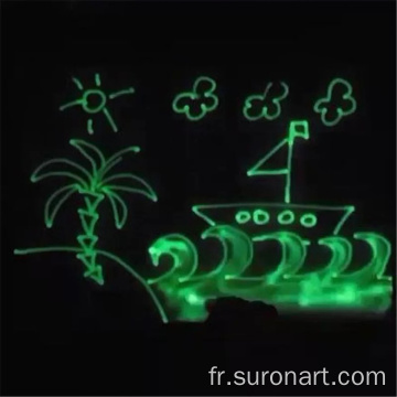 Tableau d&#39;écriture de peinture fluorescente avec stylo LED